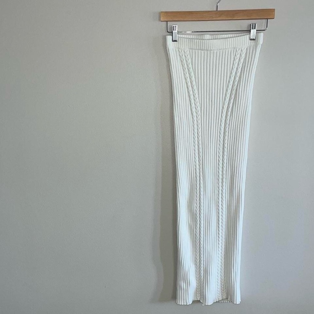 Bershka Long Maxi Cable Knit Skirt